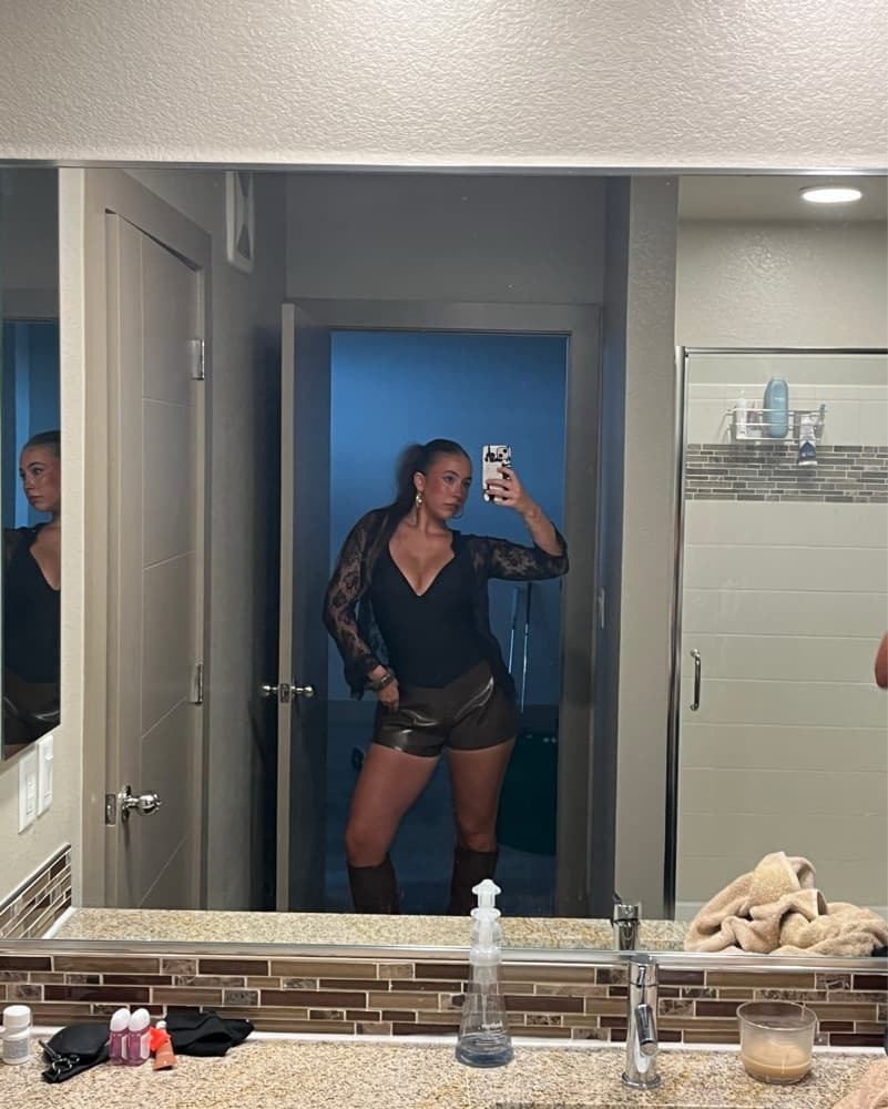 By Gianna Leather Mini Shorts  - Image 4