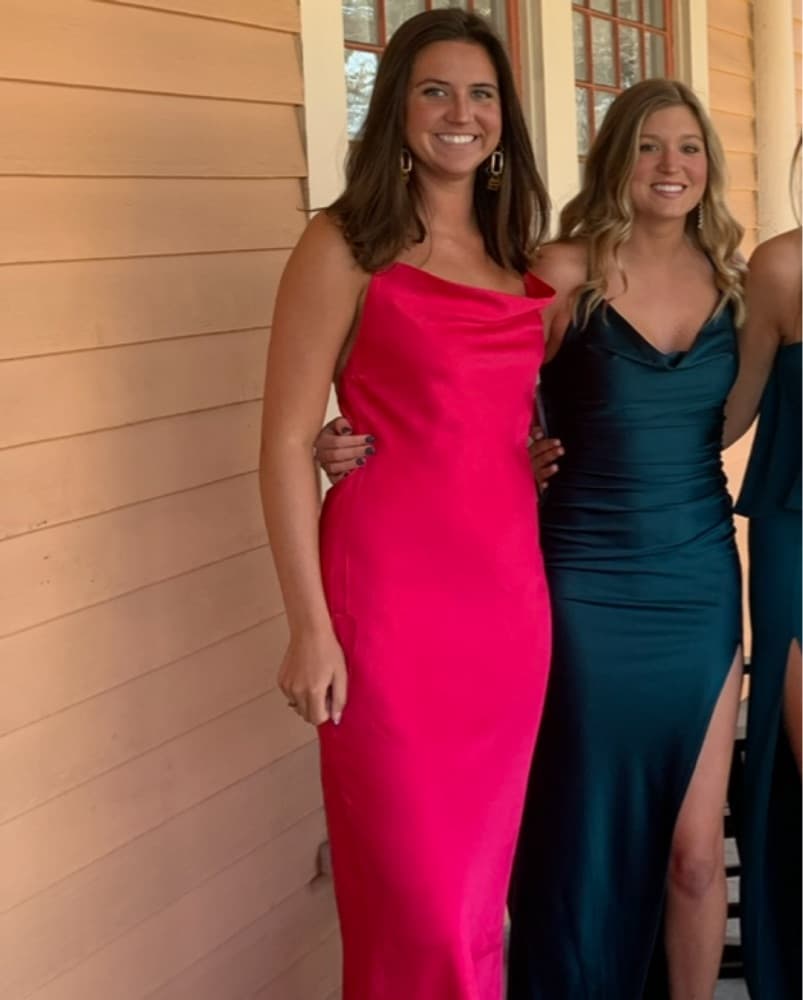Pink Silk Slip Dress - Image 4