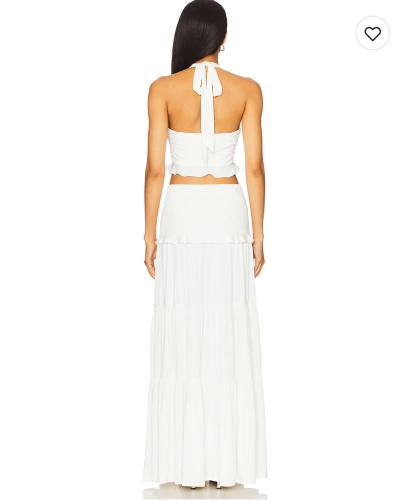 Revolve Noelle Maxi Skirt Set in White - Image 2