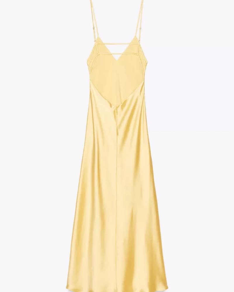 Zara Yellow Slip Dress - Image 3