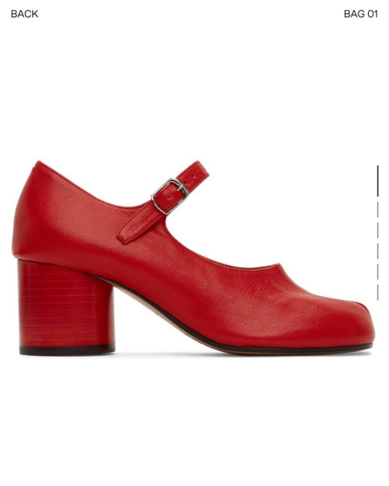 MAISON MARGIELA Red Tabi Mary Jane Heels - Image 4