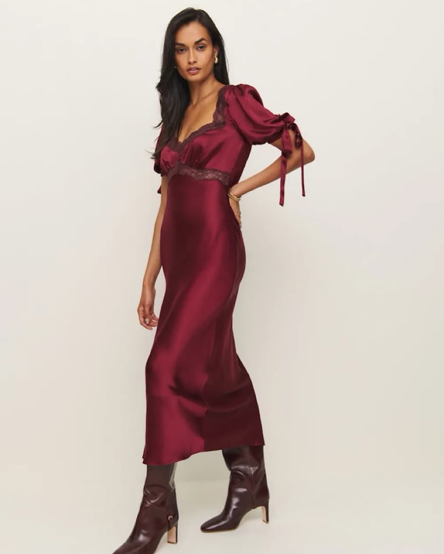 Stella Silk Dress | Kacey x Reformation - Image 3