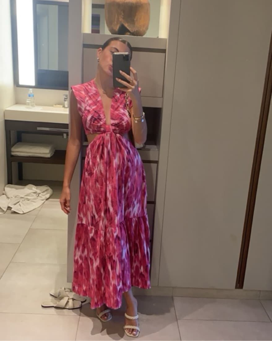 Pink Tie Dye Dress - Image 1