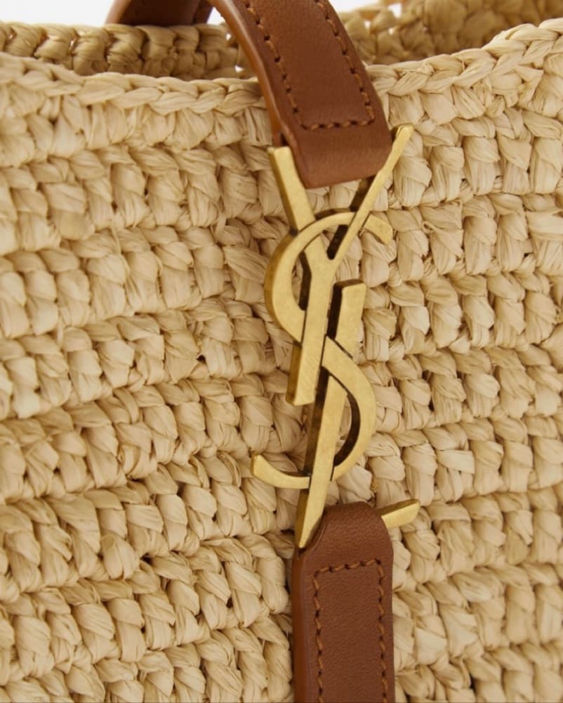YSL La 5 a 7 Mini Raffia Bag - Image 3