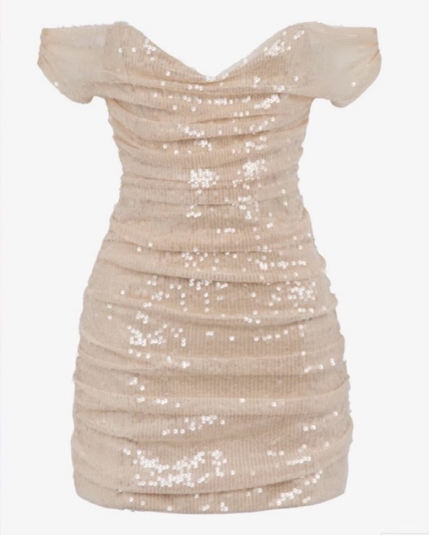 Nude Sequin Heiress Beverly Hills Dress - Image 1