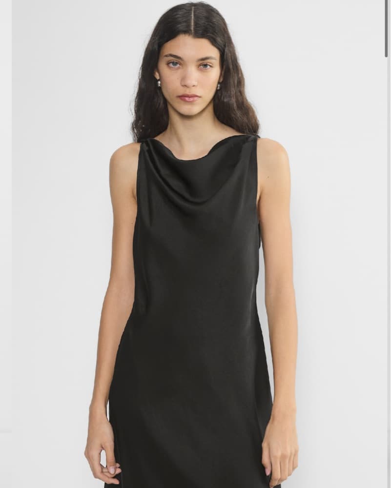 Aritzia Wilfred Elegant Black Midi Dress - Image 2