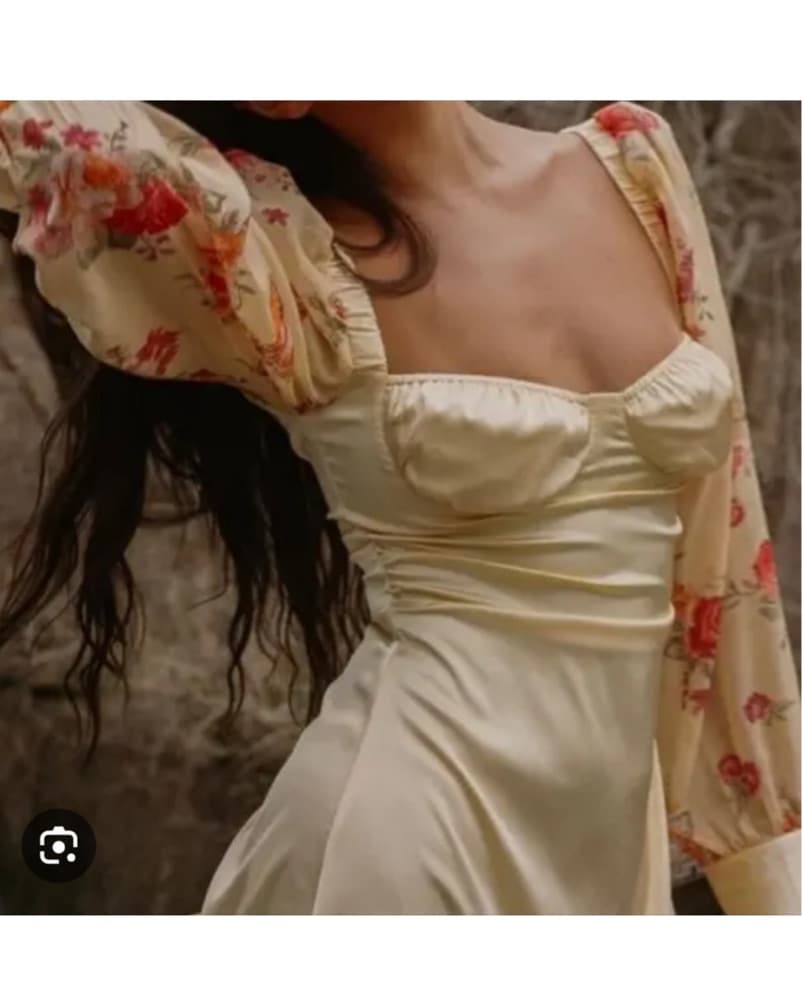 Weworewhat Puff Sleeve Satin Dress - Image 2