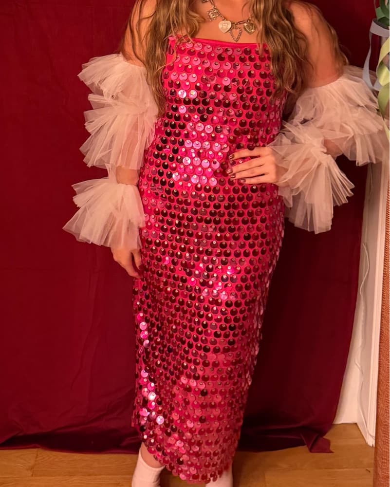 Sequin Midi Dress - Image 5