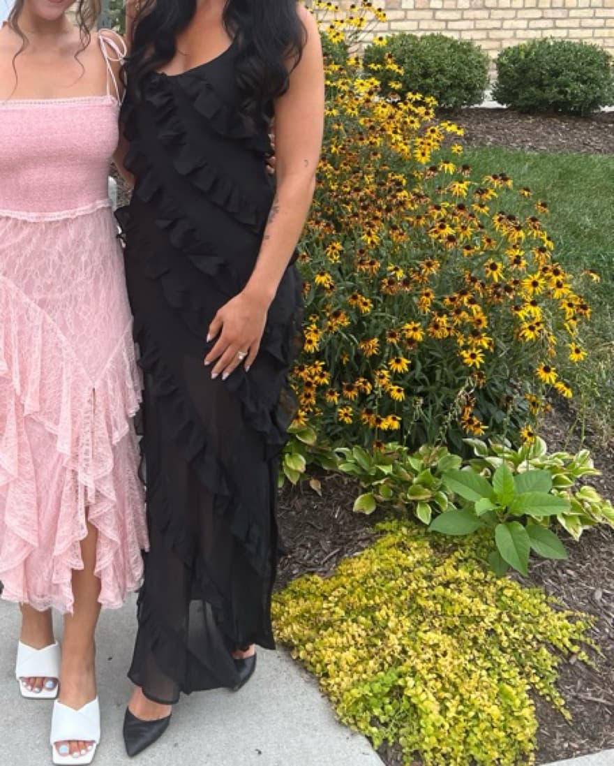 Black Ruffle Dress - Image 1