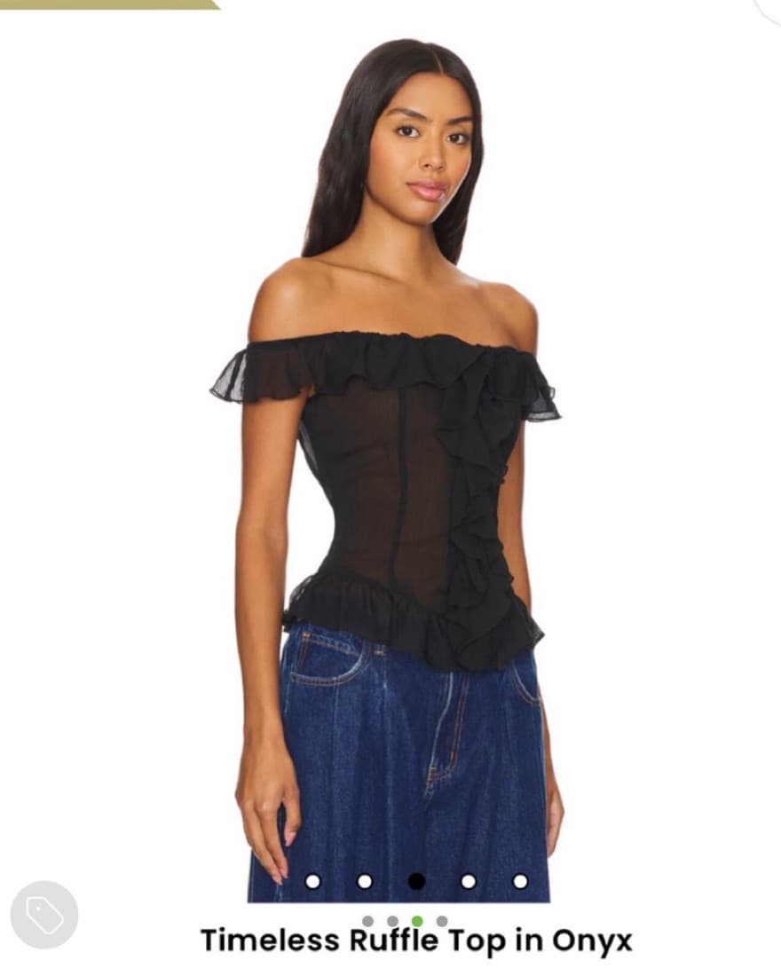 Lioness Timeless Ruffle Top in Onyx - Image 3