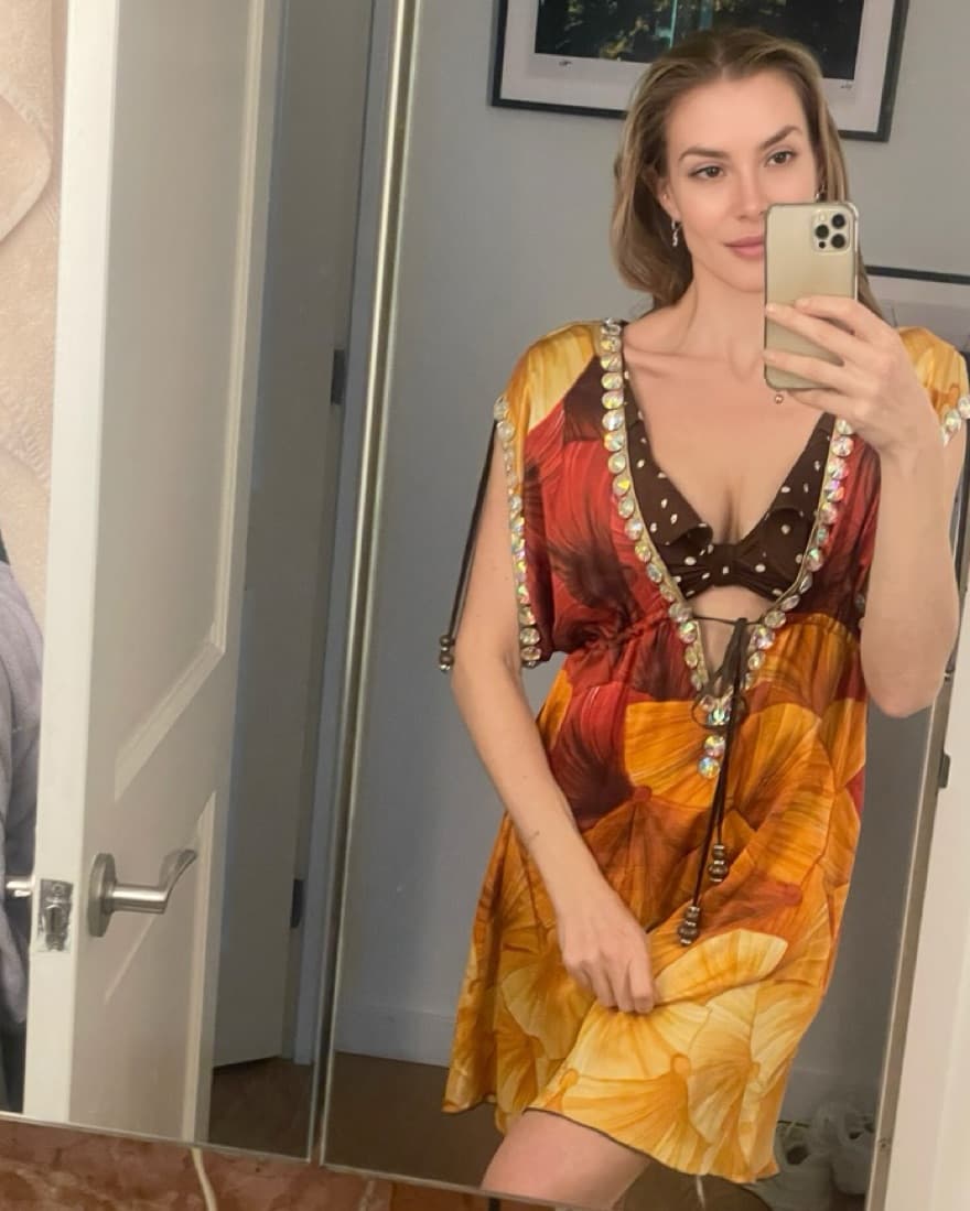 Vibrant One-of-a-Kind Silk Coverup - Image 4