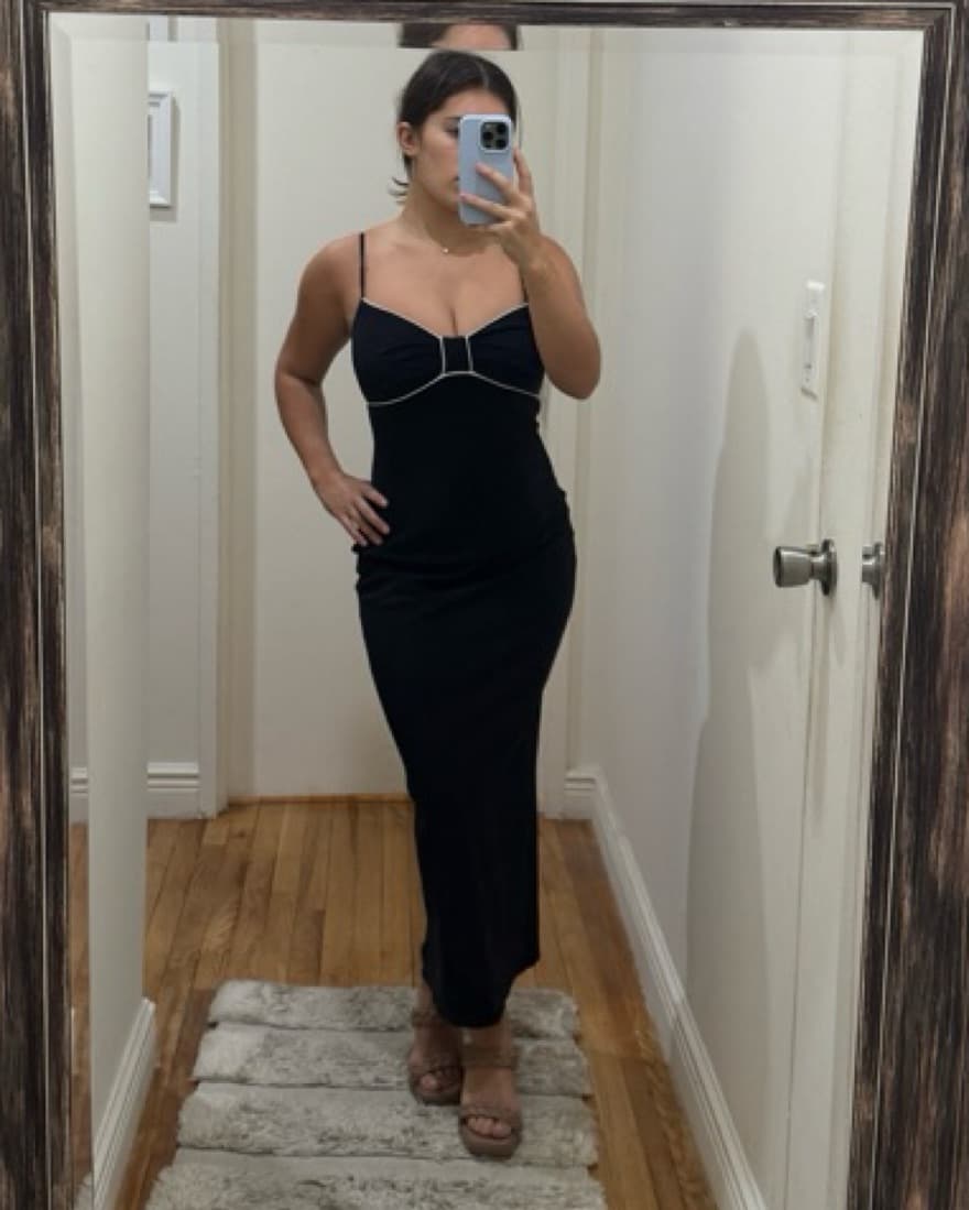Chiara Boni Black Dress W/ White Lining  - Image 2