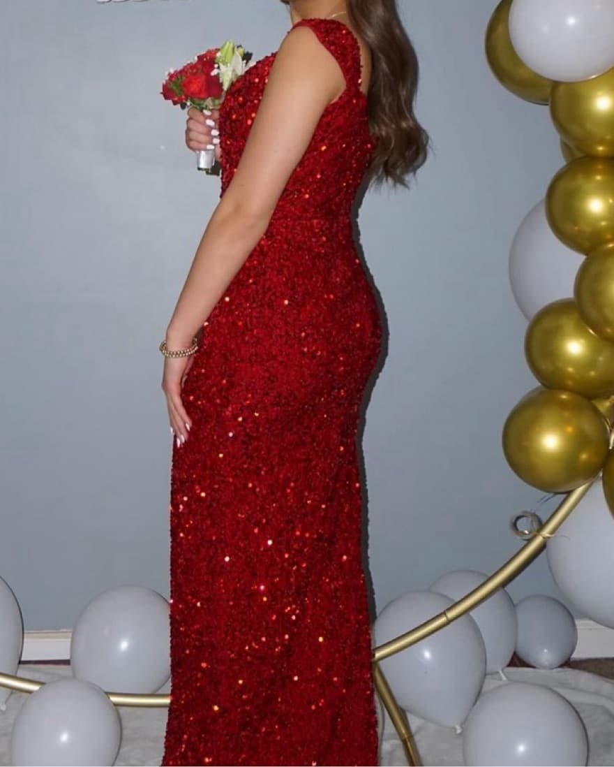 red prom dress - Image 2