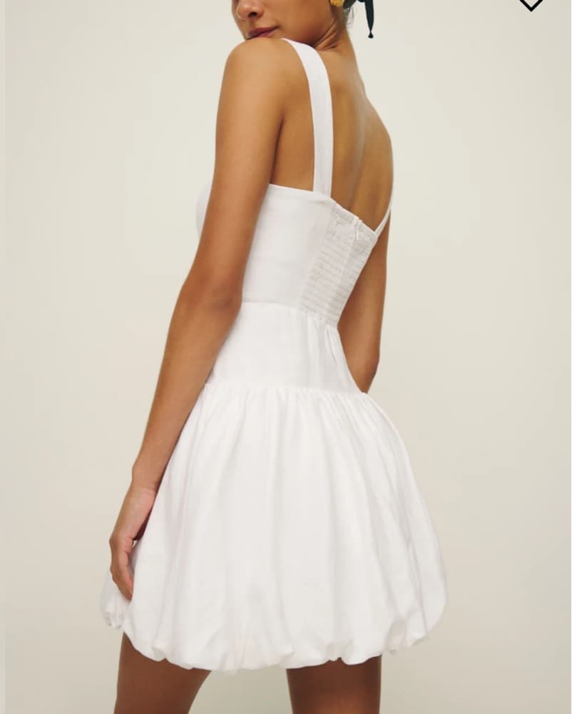 Reformation White Delia Dress - Image 3