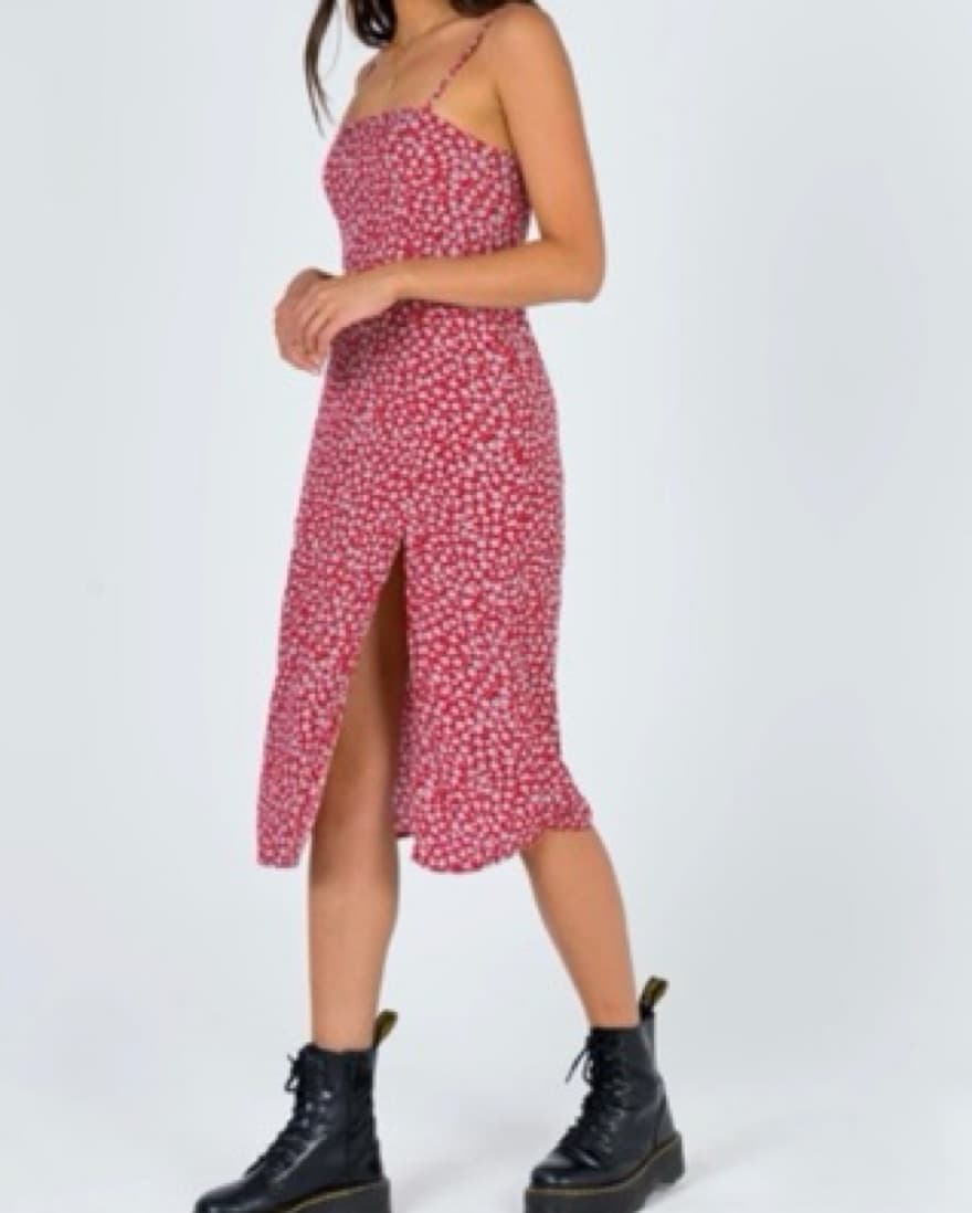 Red floral Motel Midi dress! - Image 1