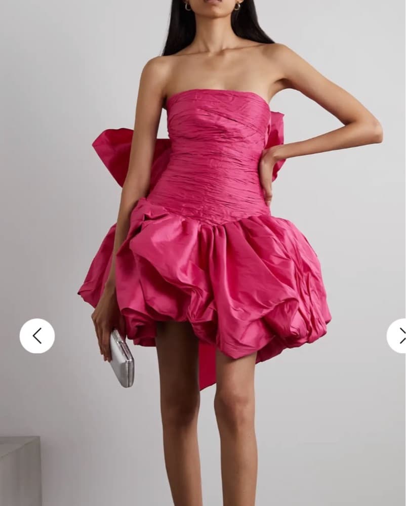 AJE Piacere Strapless Bow Pink Dress - Image 1