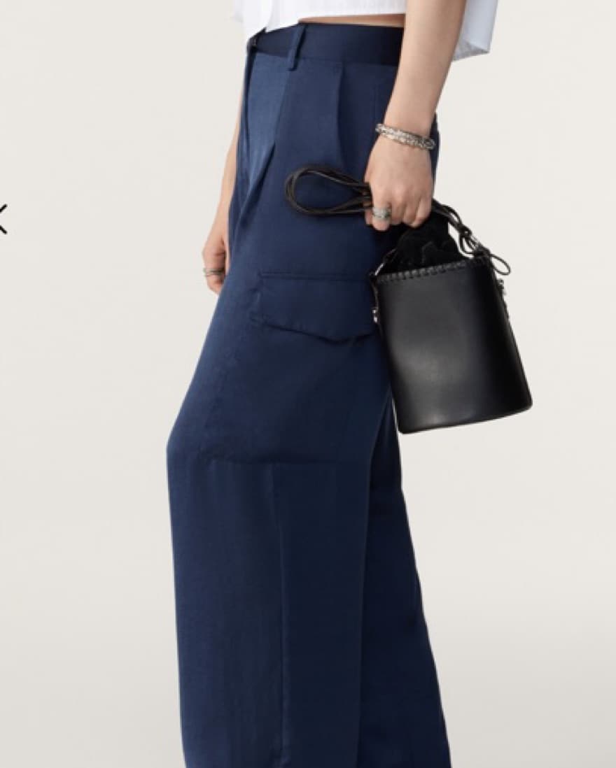 Baash Silk Navy Cargo Pants - Image 2