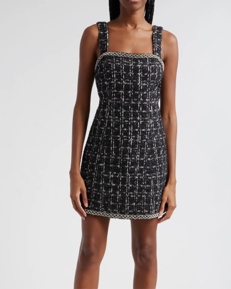 Alice + Olivia Tweed Mini Dress - Image 2