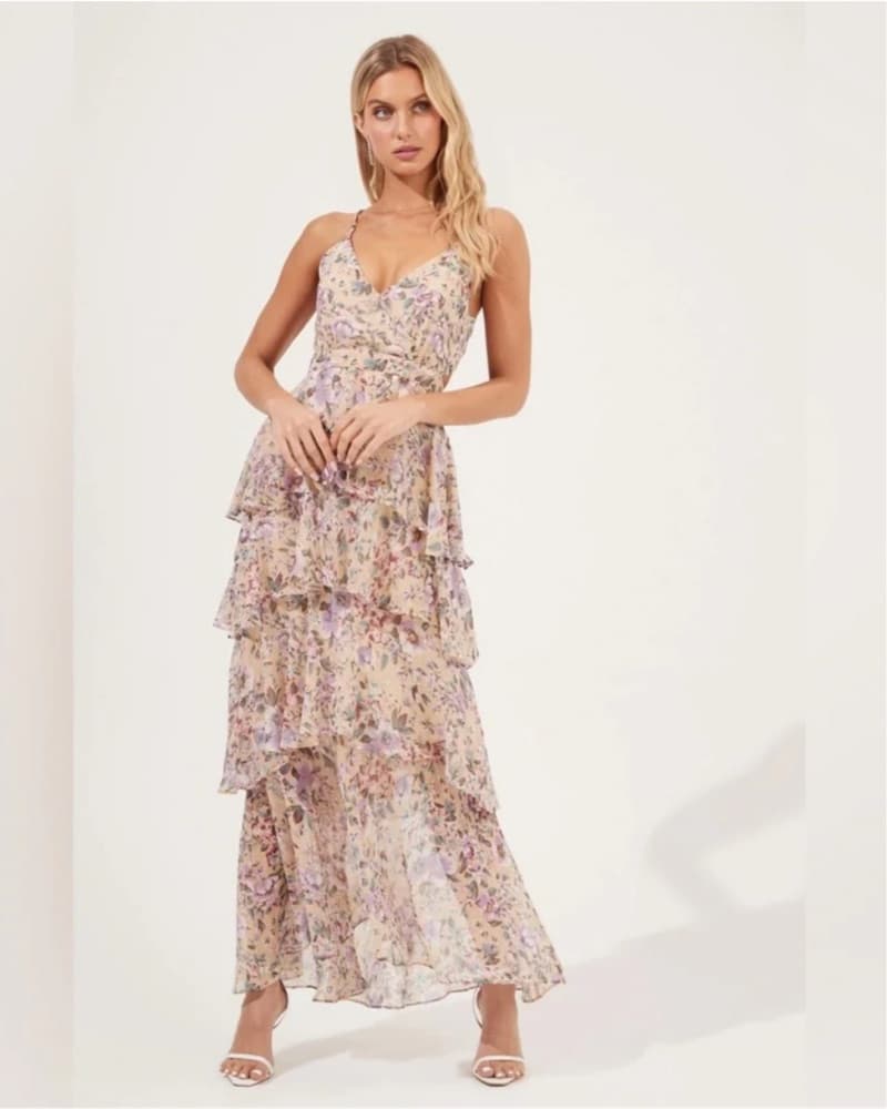 Rosana Floral Tiered Ruffle Maxi Dress - Image 1