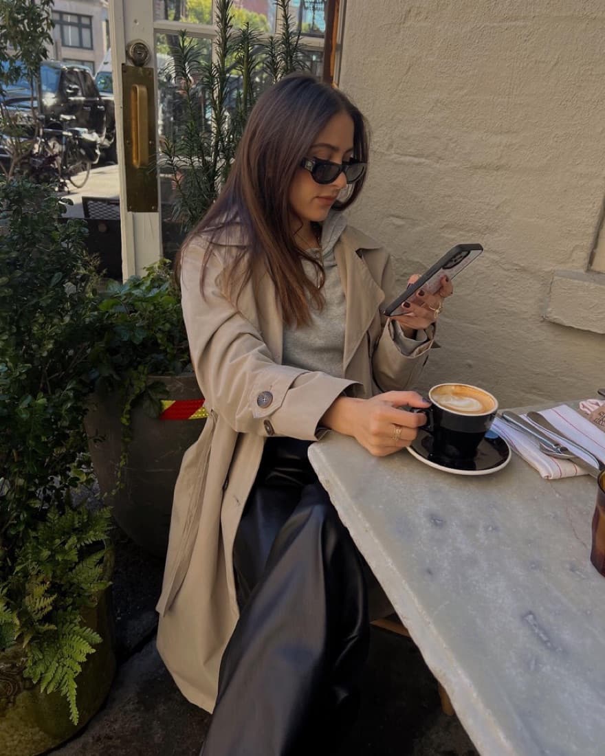 Cream Trench Coat - Image 3