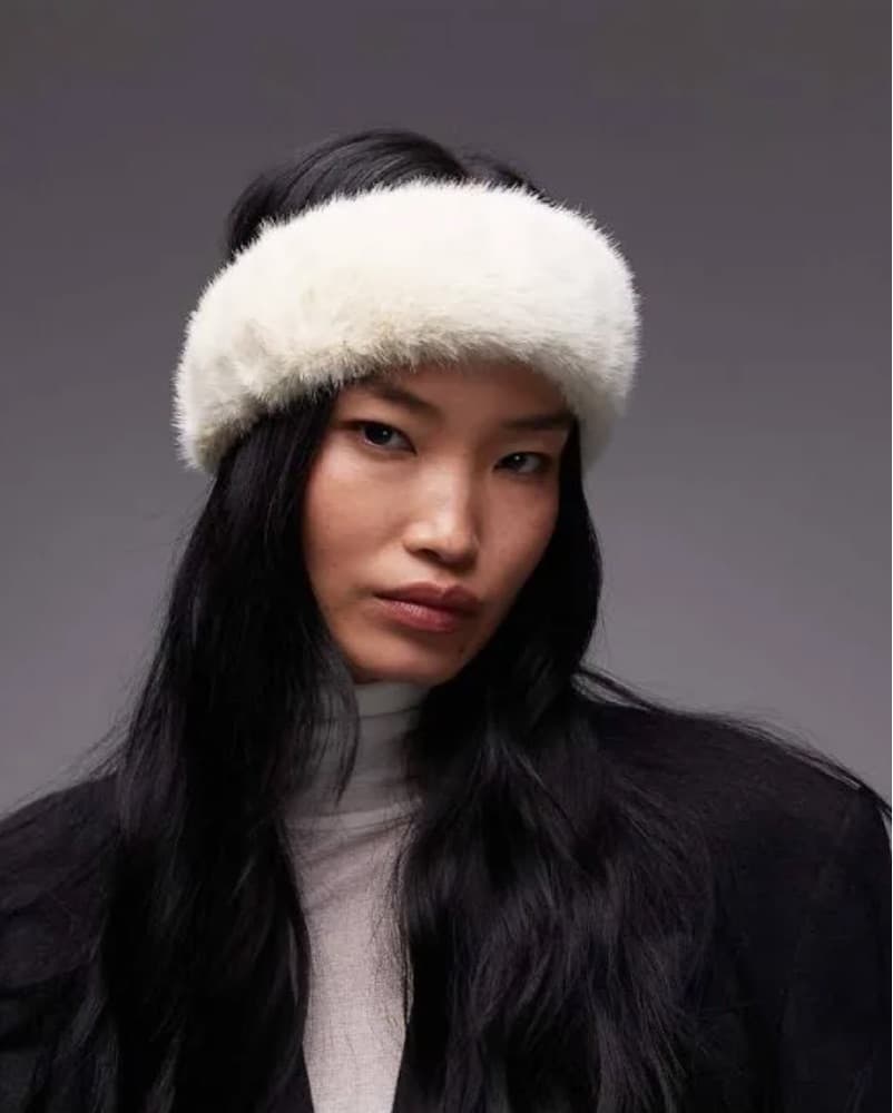 UGG Fur Headband -White - Image 1