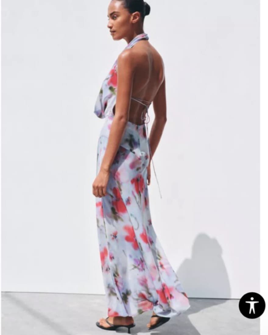 Zara Cowl Neck Floral Dress - Image 2