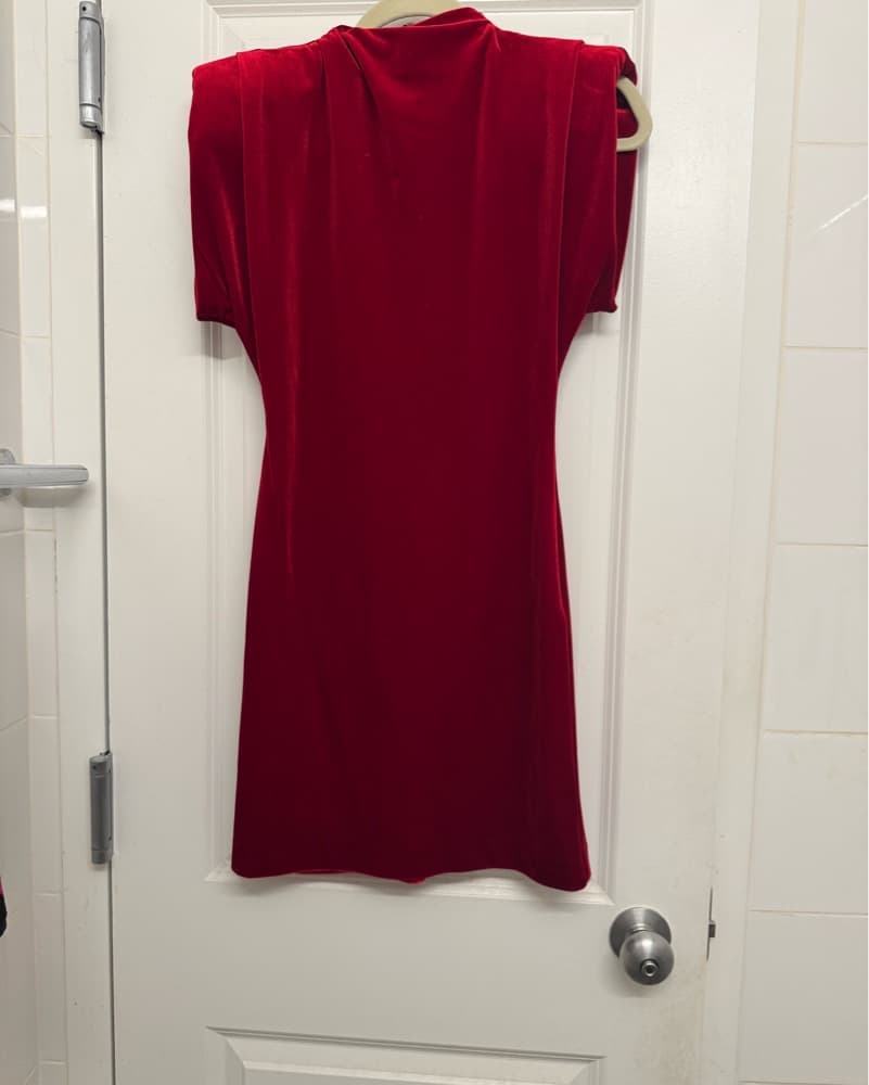 Red Velvet Minidress - Image 3