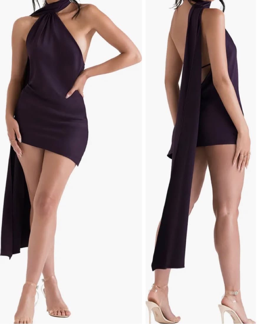 House Of CB Dupe Purple Dress - Image 3
