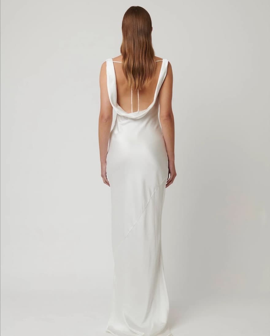 White Silky Dress - Image 3