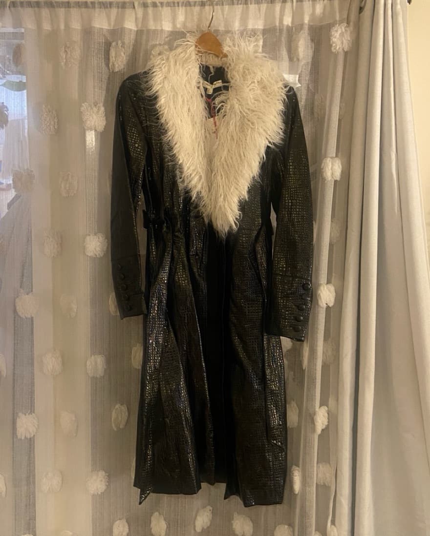 Faux Leather Penny Lane Trench Coat - Image 4