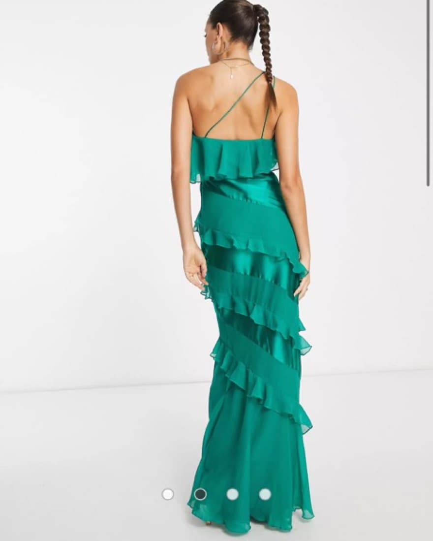 ASOS DESIGN Satin Bias Ruffle Maxi Dress - Image 2