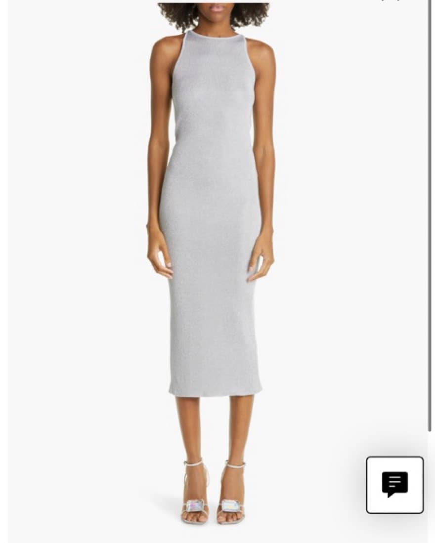 ALC Silver Metallic Sparkle Dress  - Image 1