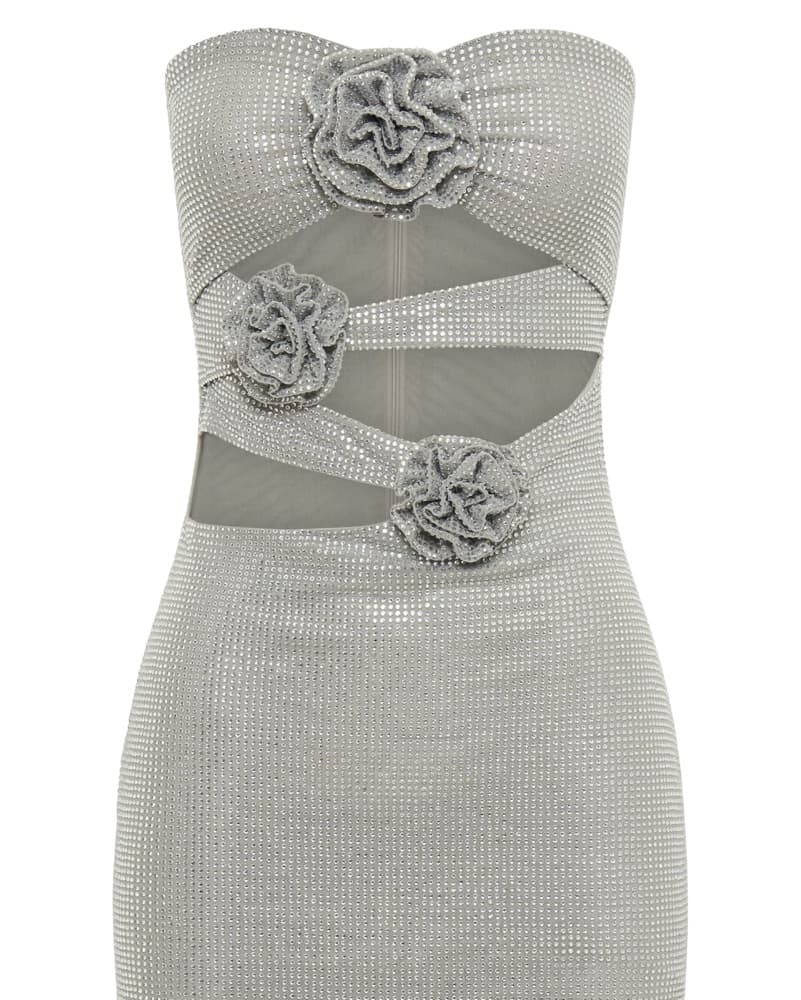 Dazzling Metallic Cutout Dress - Image 3