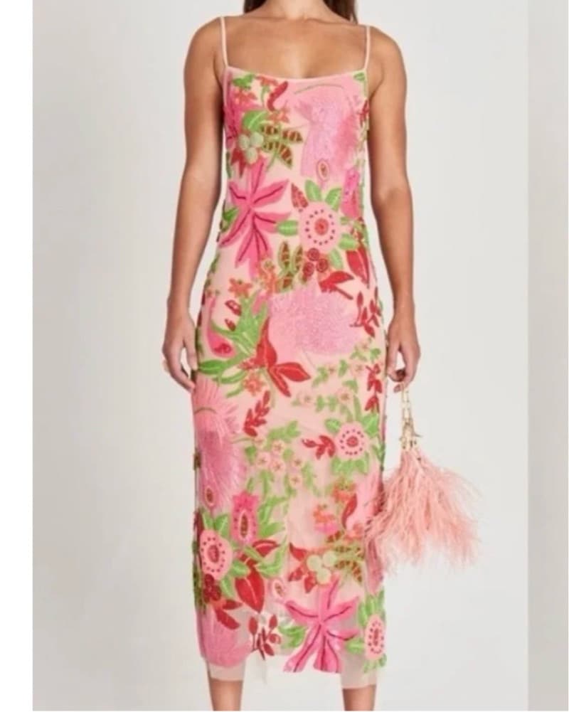 Cult Gaia Kennedy Floral Beaded Dress - Image 2