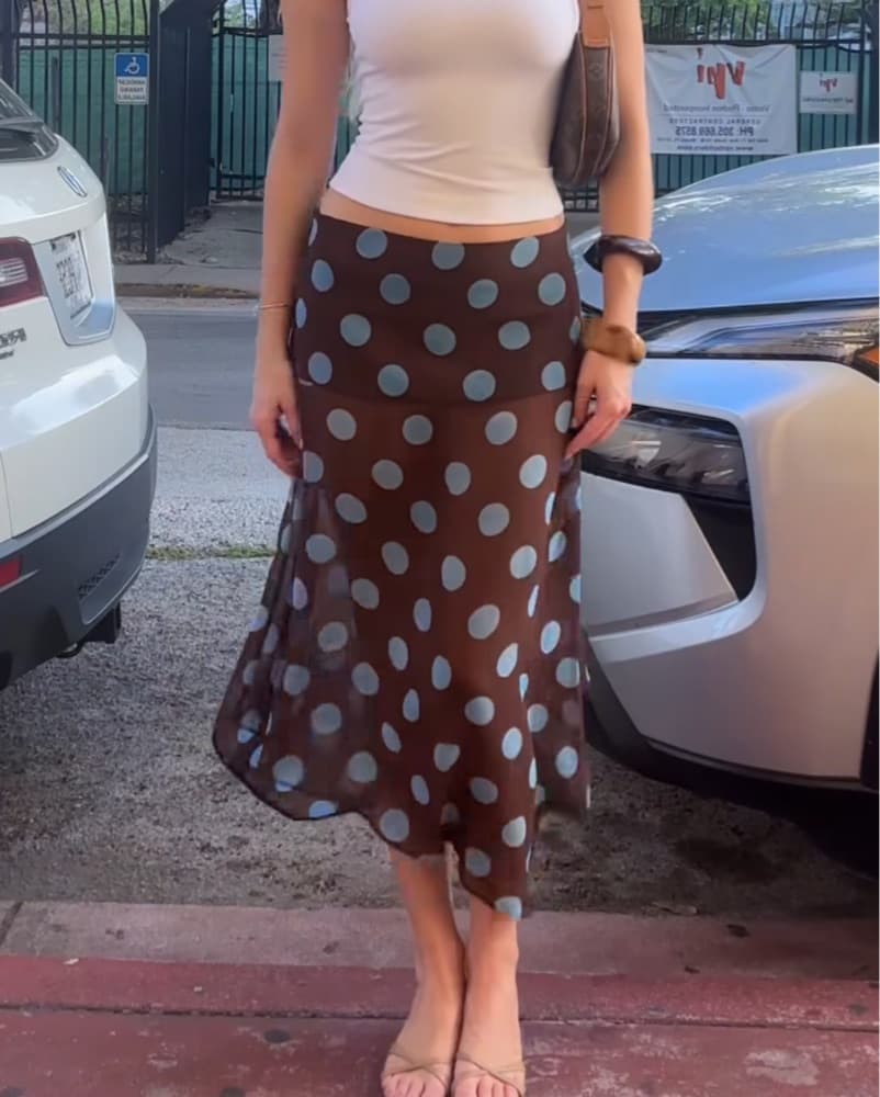 Sheer Polka Dot Skirt - Image 4