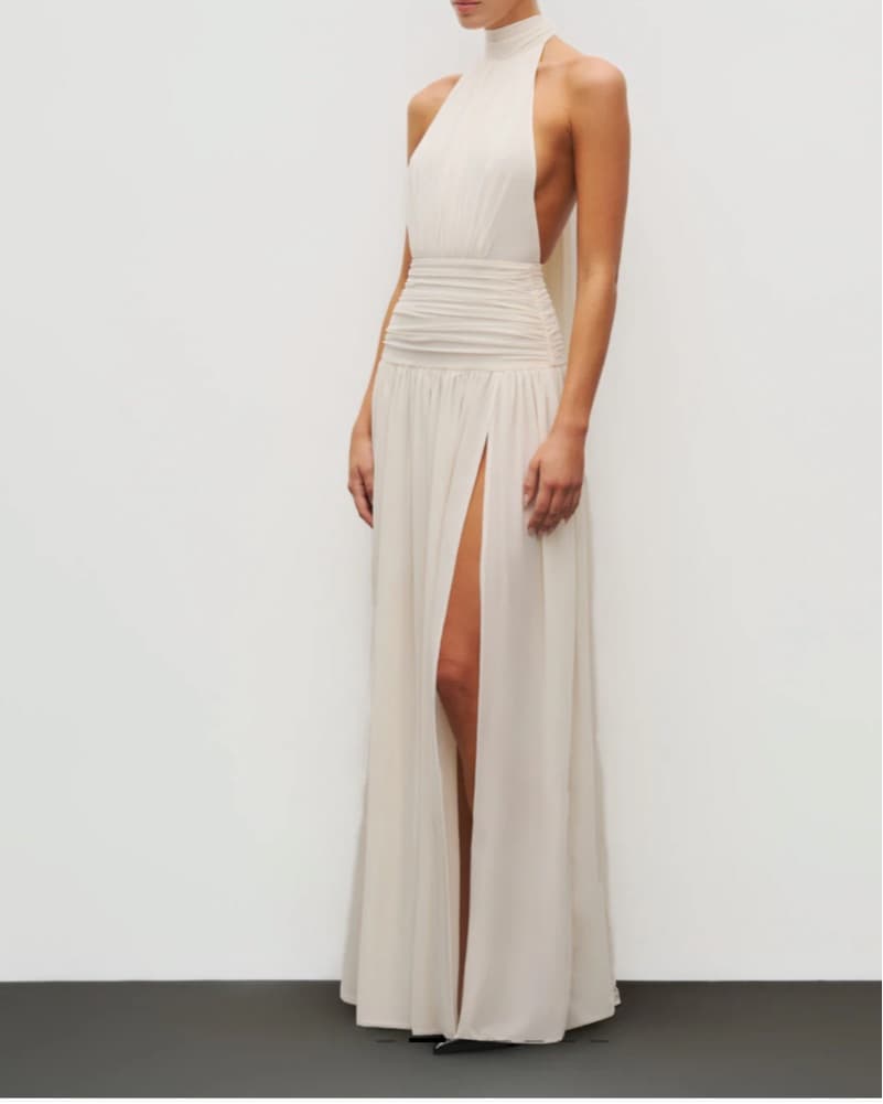 Heiress Beverly Hills Halter Slit Gown - Image 1