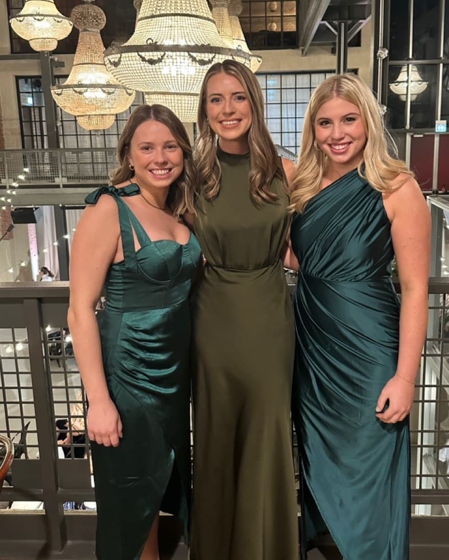 Olive Satin Maxi - Image 3