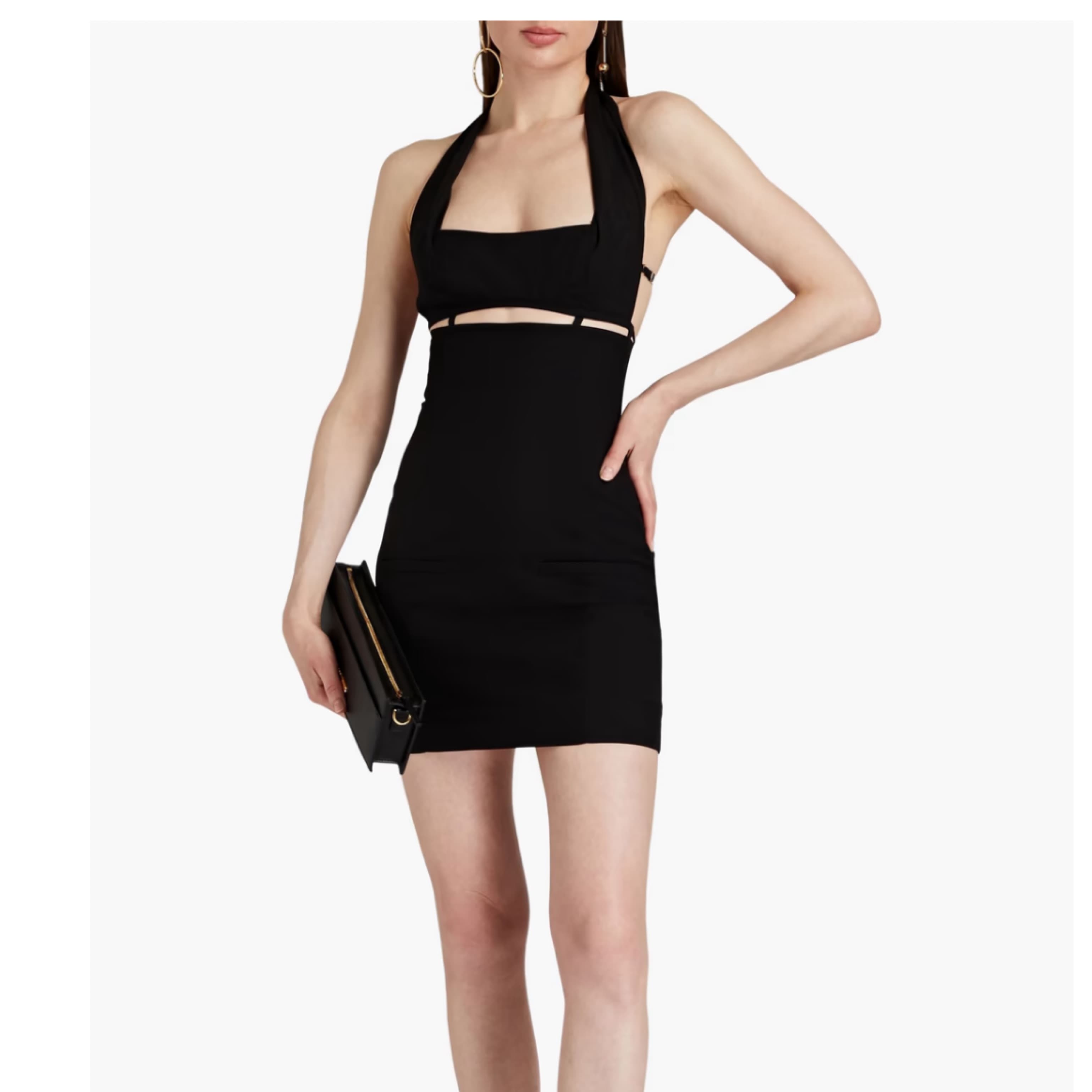 Jacquemus Black Strappy Mini Dress - Image 1