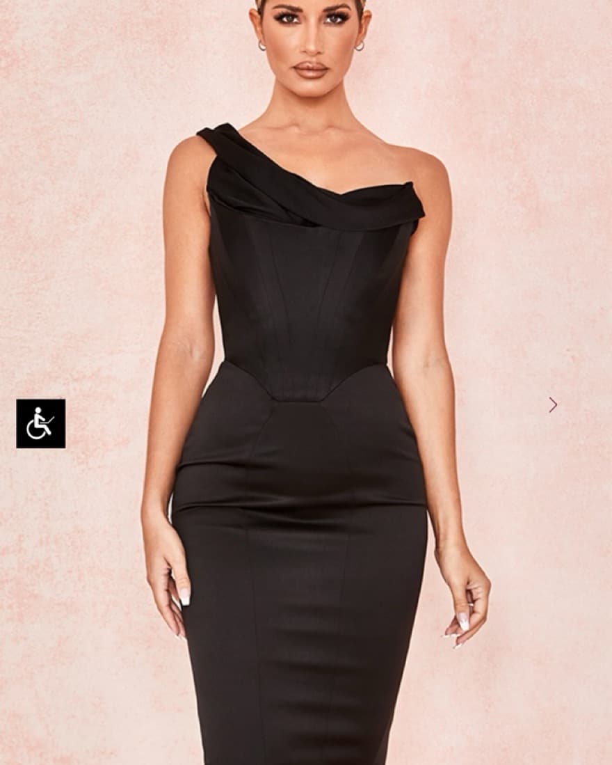 House Of CB ‘Raphaella’ Black Satin  - Image 1