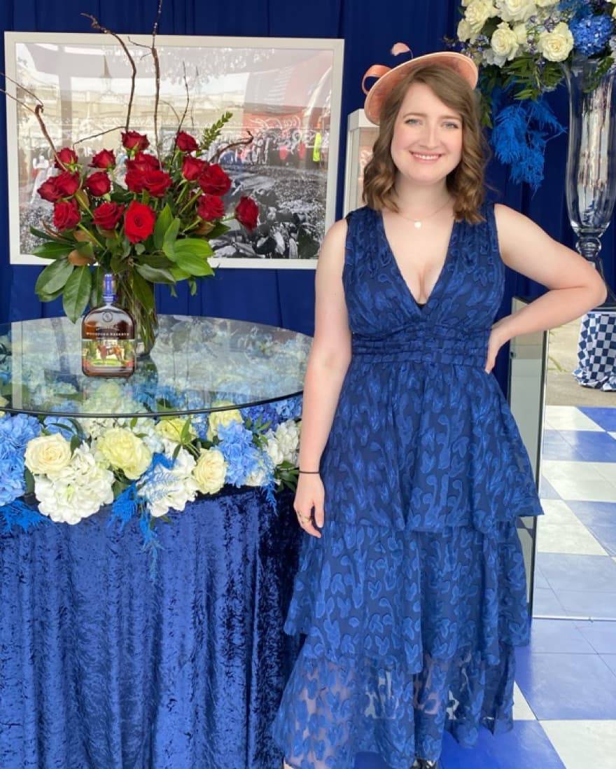 Lulus Navy Blue Tiered Midi Dress - Image 2