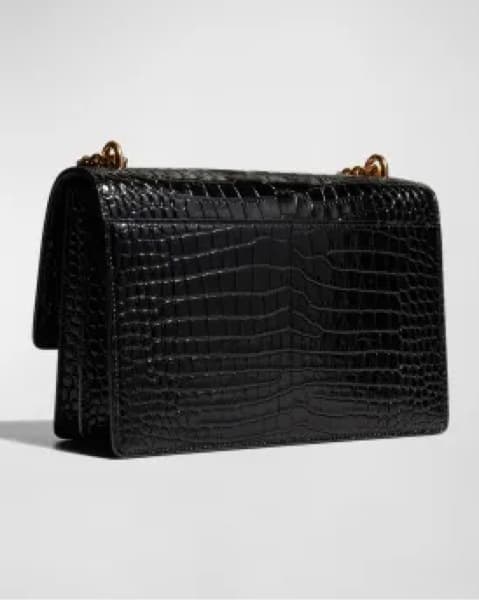 Luxurious Croc-Embossed Leather Shoulder Bag - Image 4
