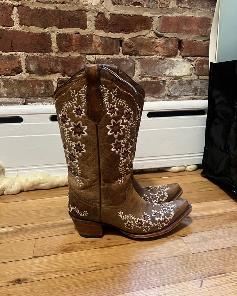 Real Leather Cowboy Boots - Image 1