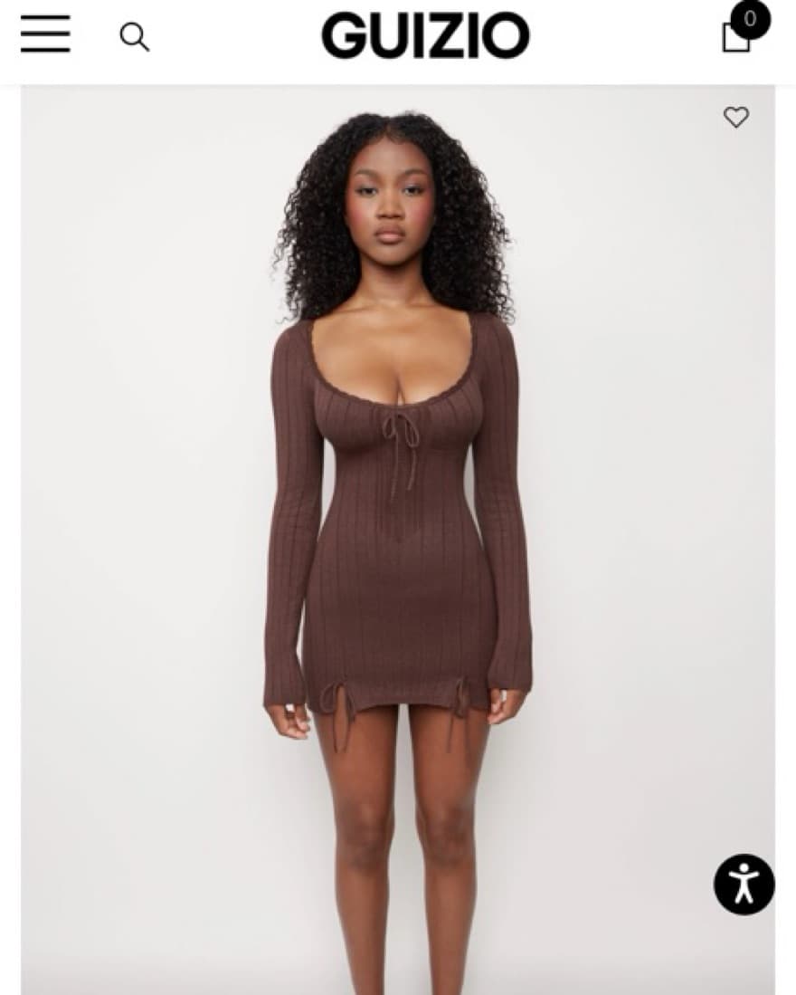 DAINTY LONG SLEEVE KNIT DRESS - Image 1