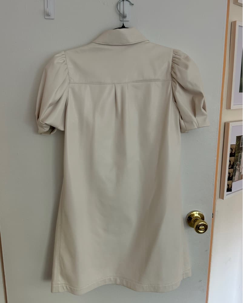 Alice and Olivia Mini Faux Leather Dress - Image 5