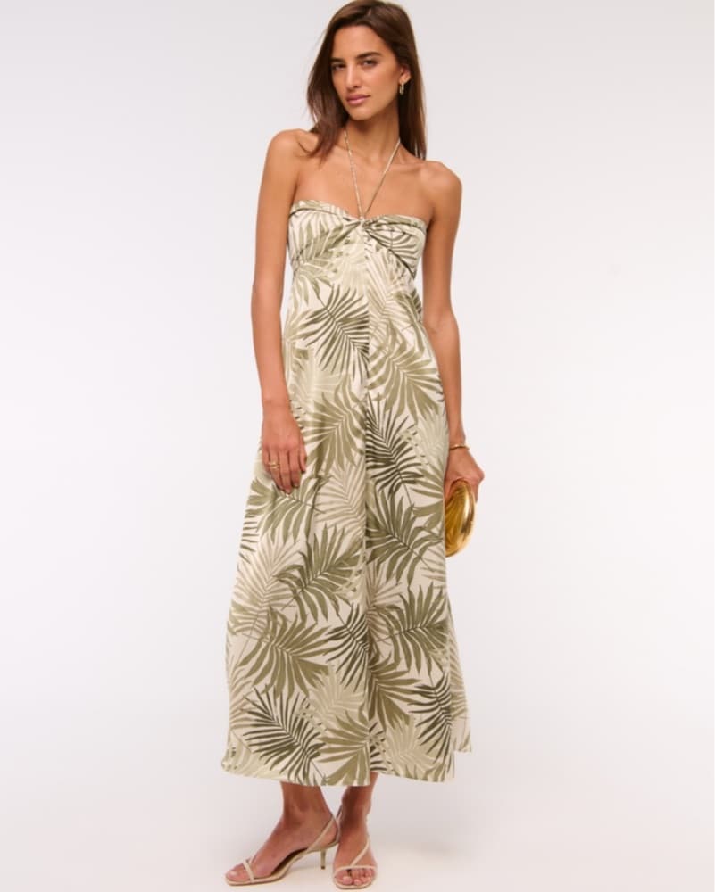 Green Twist-Front Dress - Image 1