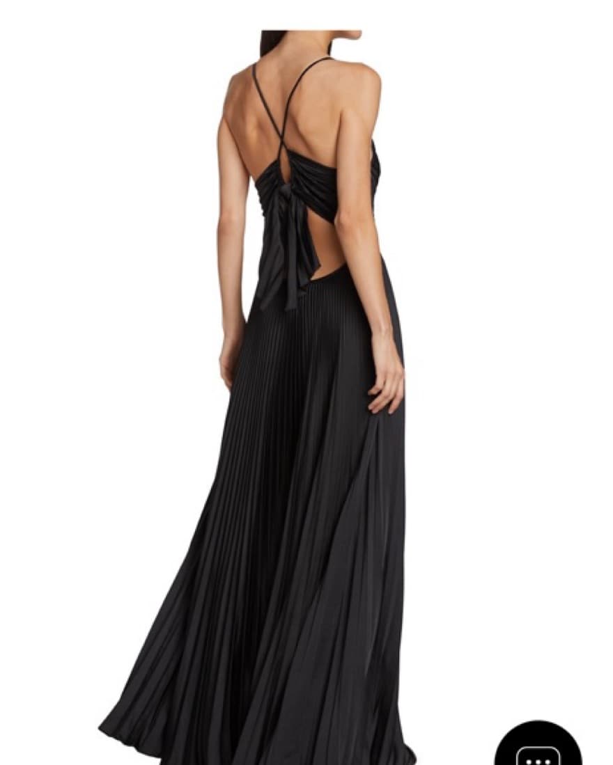 A.L.C. Aries Pleated Gown Black - Image 3