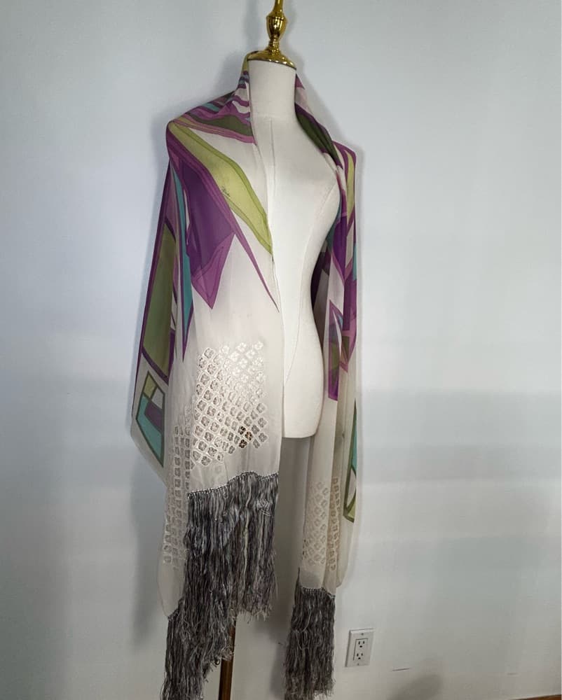 Authentic Pucci Geometric Shawl - Image 4