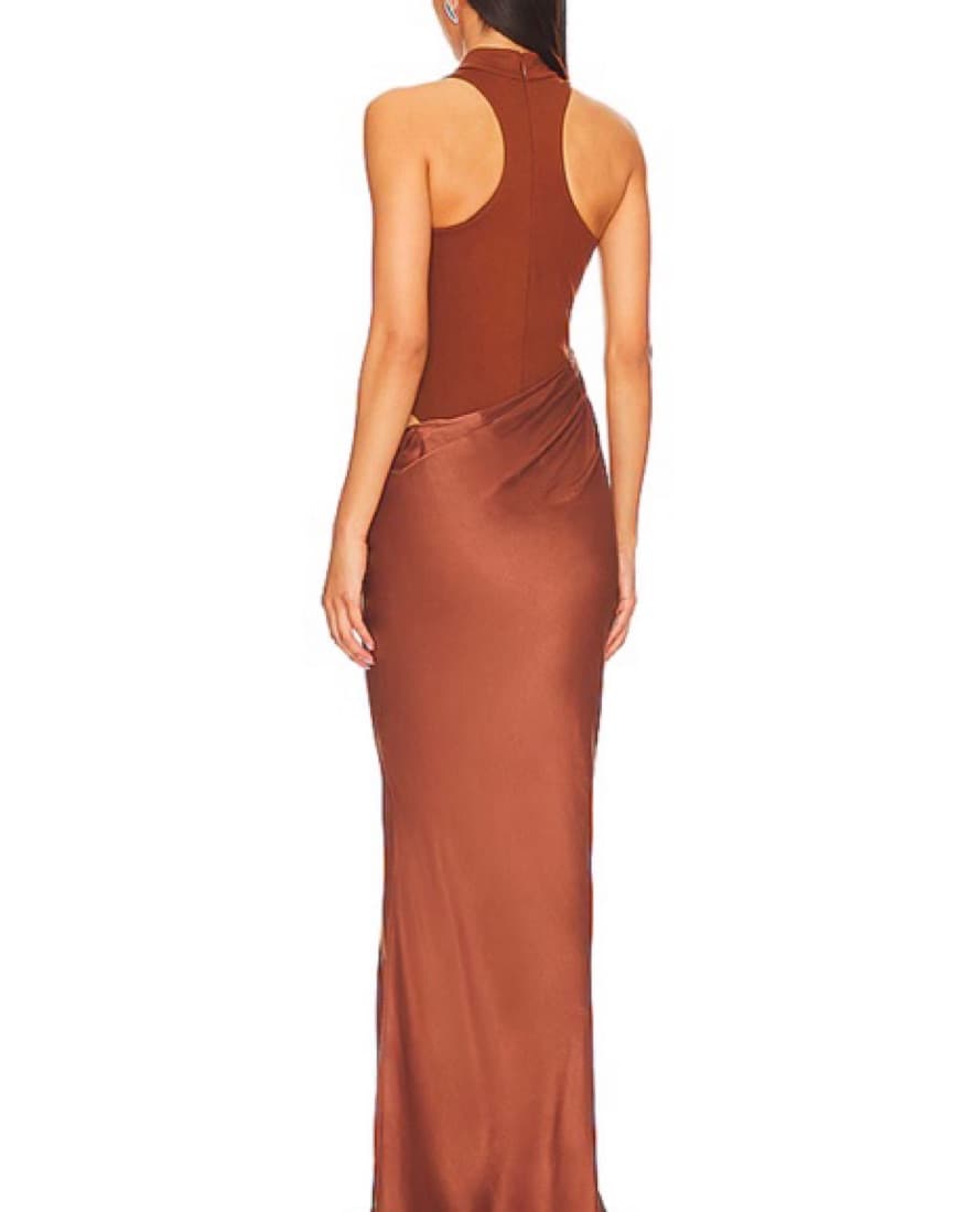 Estrella Maxi Dress in Nutshell Brown  - Image 4
