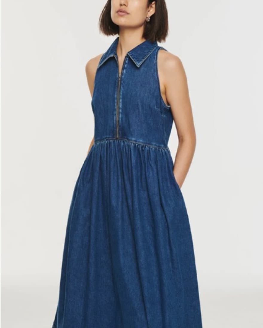 Aligne Denim Gabi Midi Dress  - Image 4