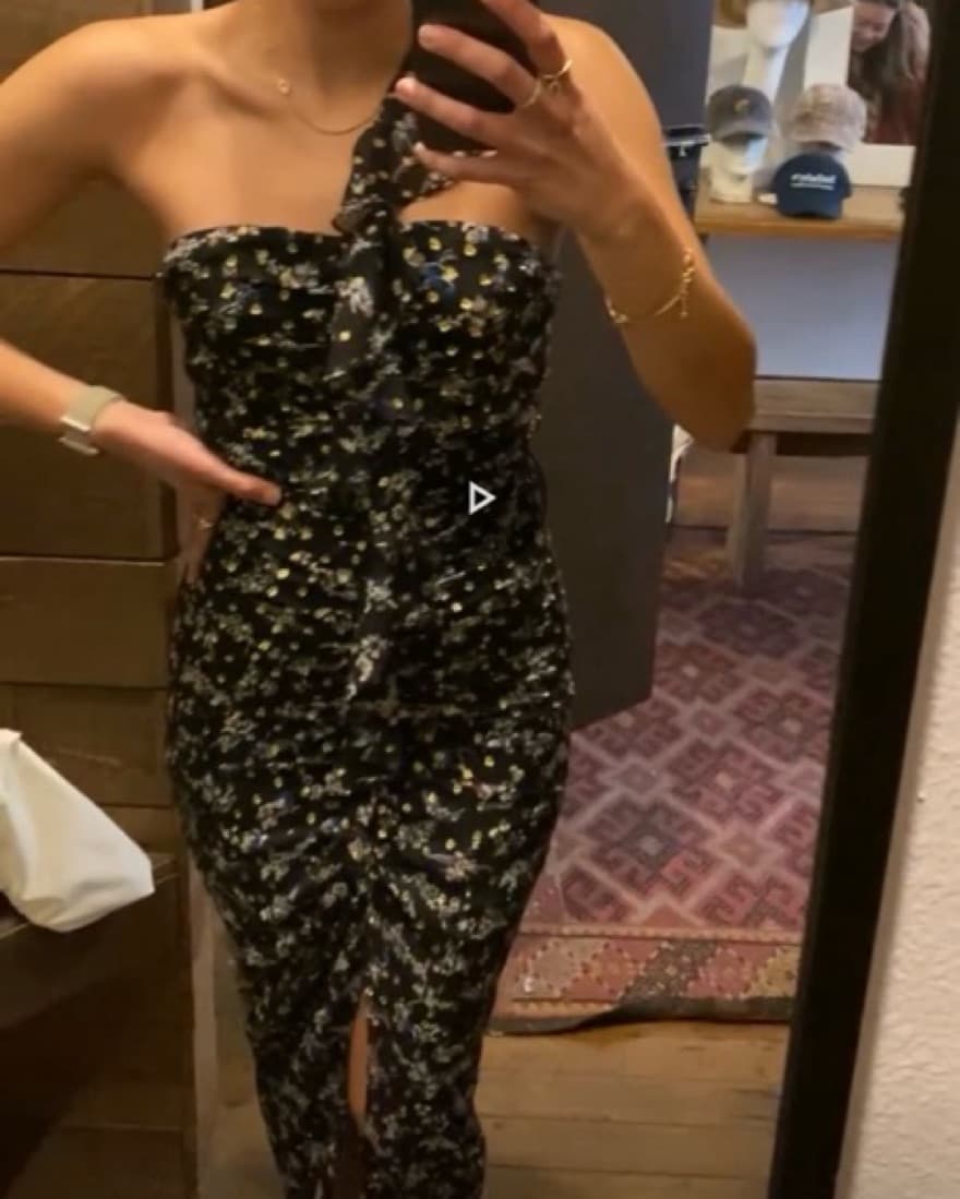 Veronica Beard Black Floral Formal Dress - Image 4